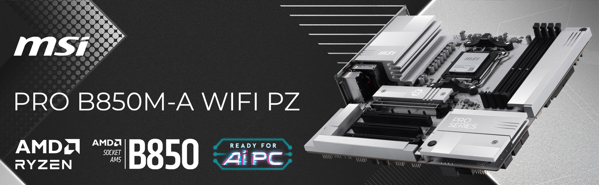 MSI PRO B850M-A WiFi PZ Motherboard