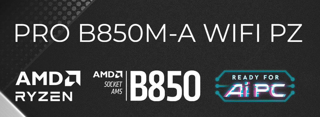 MSI PRO B850M-A WiFi PZ Motherboard