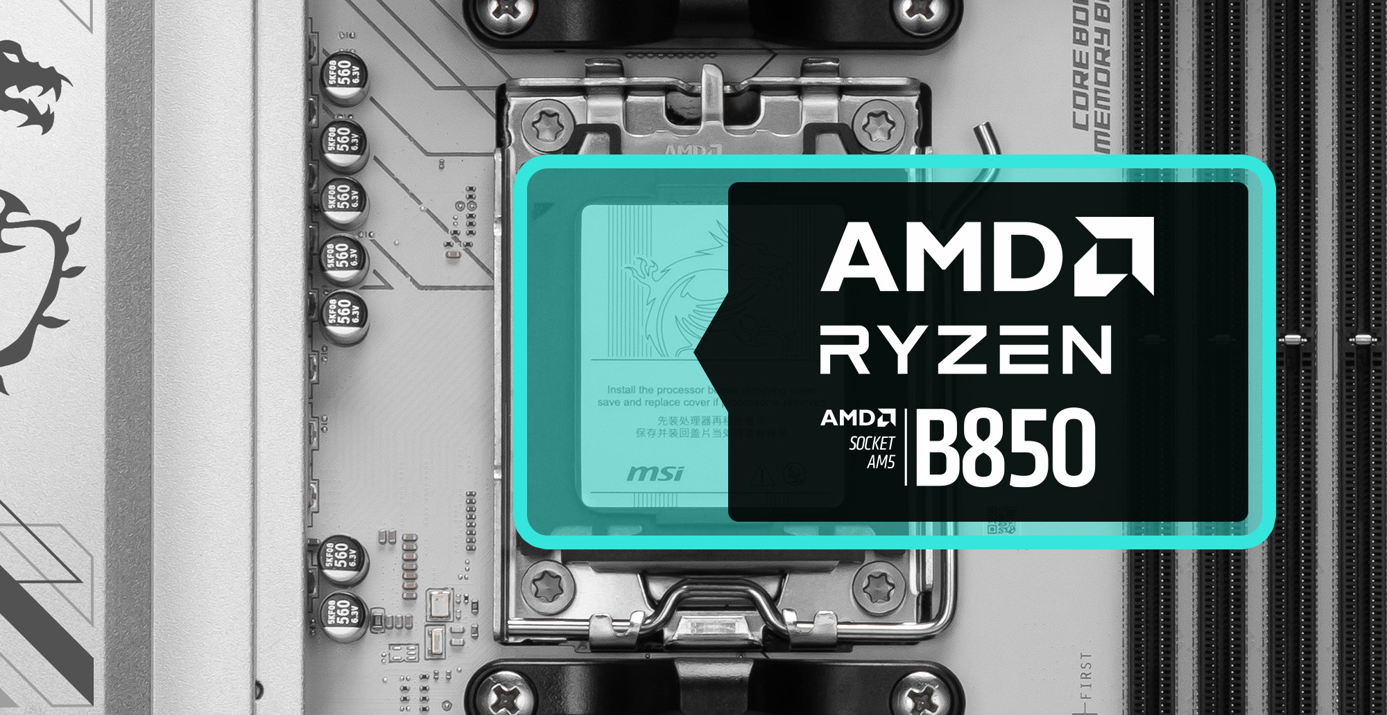 MSI B850 GAMING PLUS WIFI6E AM5 AMD B850 Motherboard