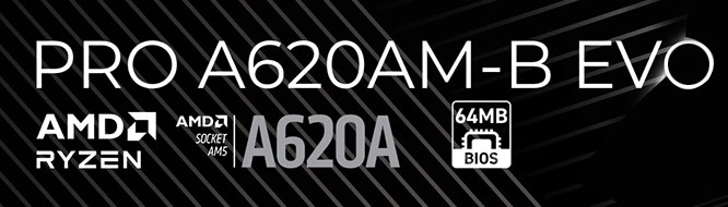 MSI PRO A620AM-B EVO AM5 AMD A620A mATX Motherboard