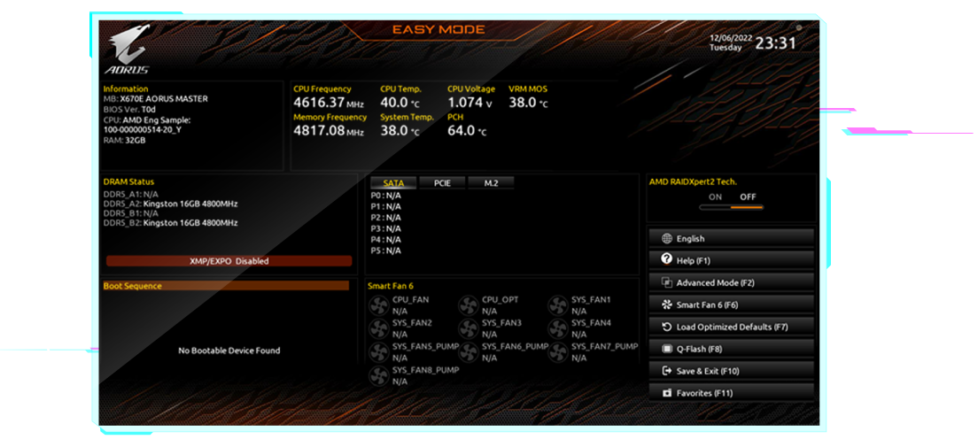 New AMD RYZEN CPU Combo RYZEN 9 7950X 3D With GIGABYTE B650M AORUS ELITE AX  Micro ATX Motherboard Kingston RAM 6000MHz 32GB RGB