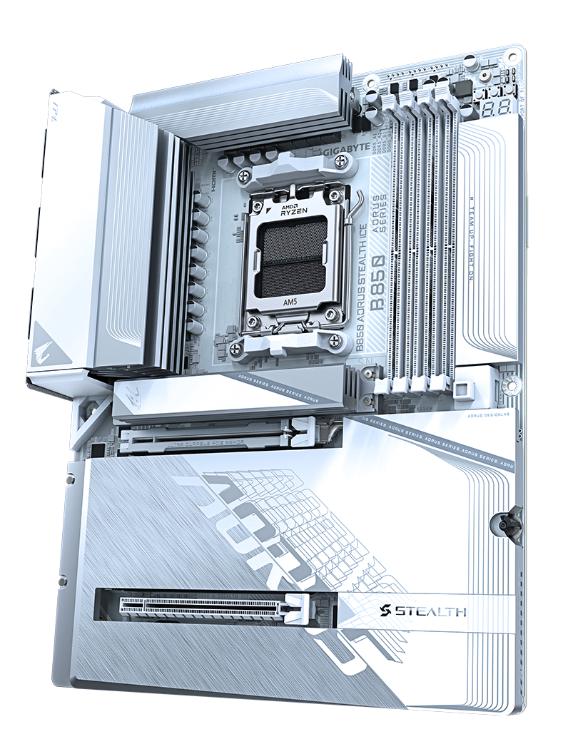 GIGABYTE B850 AORUS STEALTH ICE AMD AM5 Motherboard,