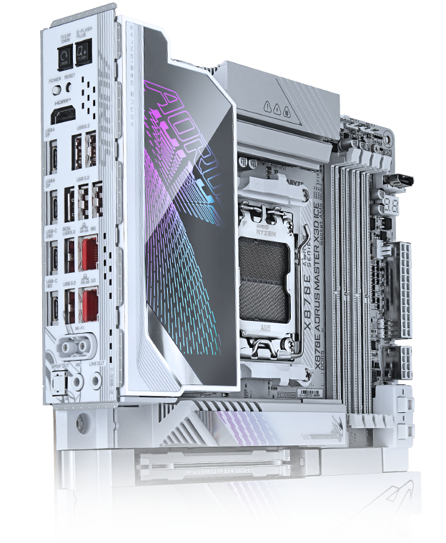 GIGABYTE X870E AORUS MASTER X3D ICE AM5 AMD X870E ATX Motherboard
