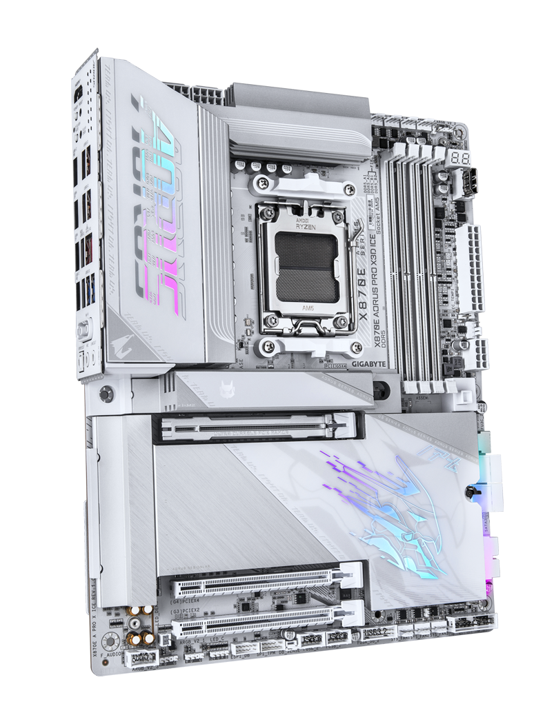 GIGABYTE X870E AORUS PRO X3D ICE AM5 AMD X870E ATX Motherboard