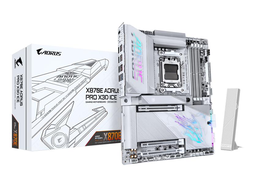 GIGABYTE X870E AORUS PRO X3D ICE AM5 AMD X870E ATX Motherboard