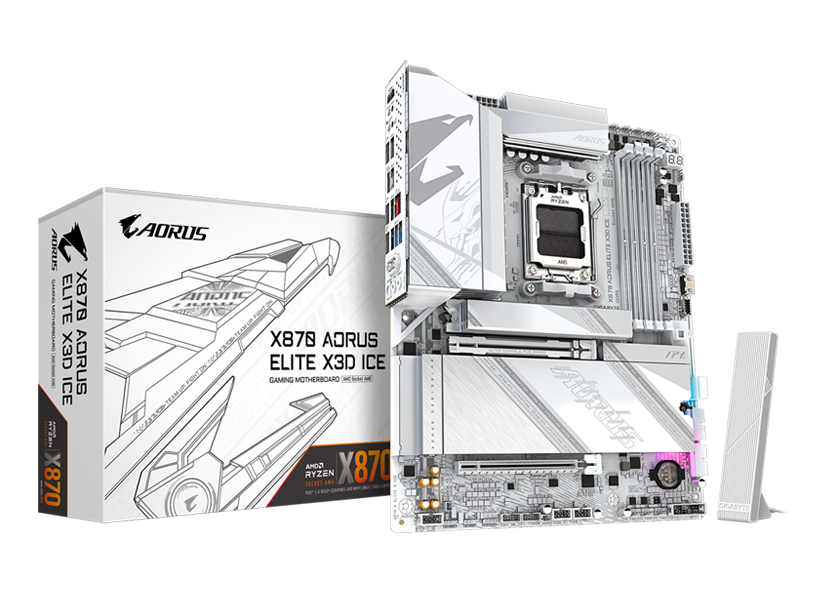 GIGABYTE X870 AORUS ELITE X3D ICE AMD AM5 ATX Motherboard