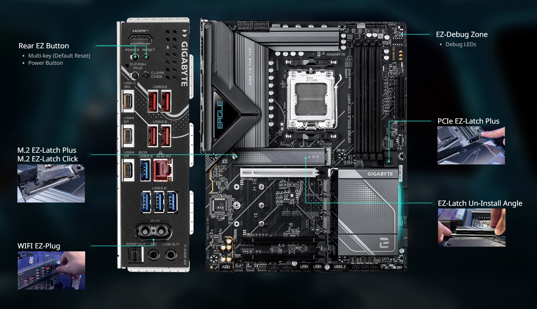 GIGABYTE X870E EAGLE X3D WIFI7 Motherboard