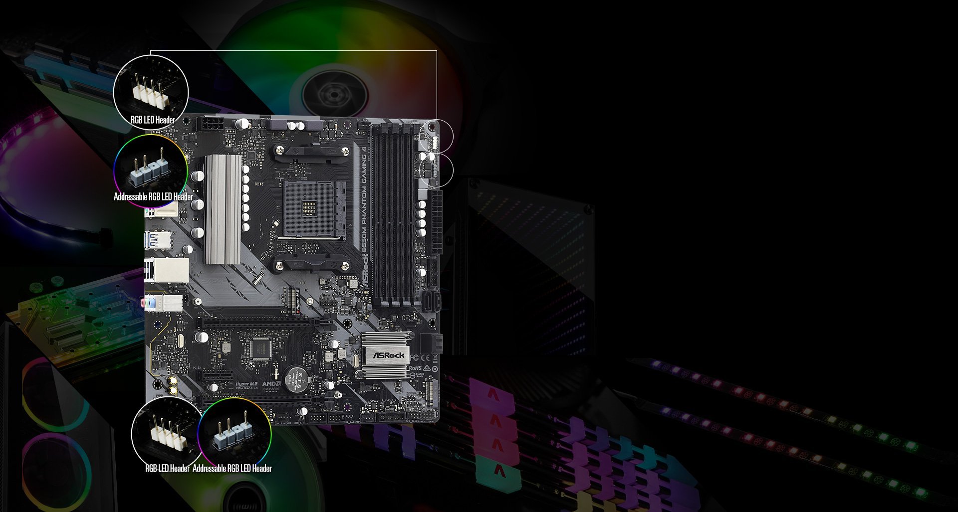 ASRock BM Phantom Gaming 4 AM4 Micro ATX AMD Motherboard