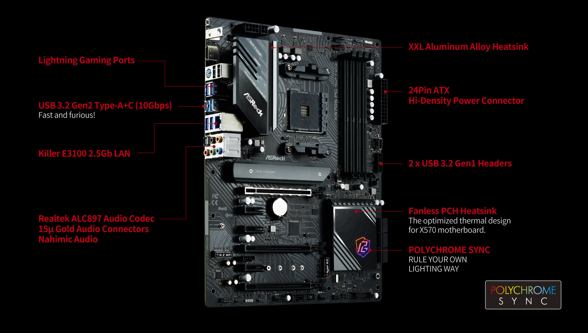 ASRock X570S PG RIPTIDE AM4 ATX AMD Motherboard - Newegg.com