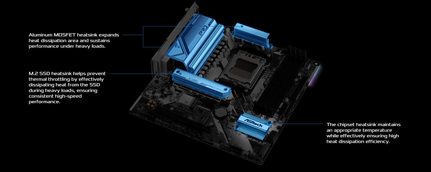 ASRock B650M Pro RS WiFi Motherboard