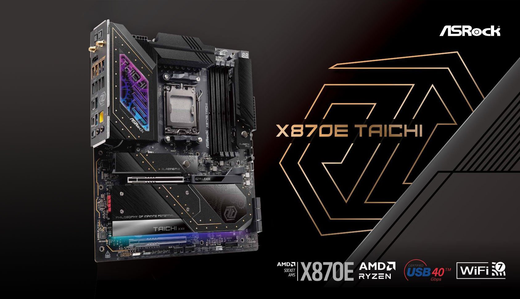 ASRock X870E TAICHI AM5 AMD Extended ATX Motherboard