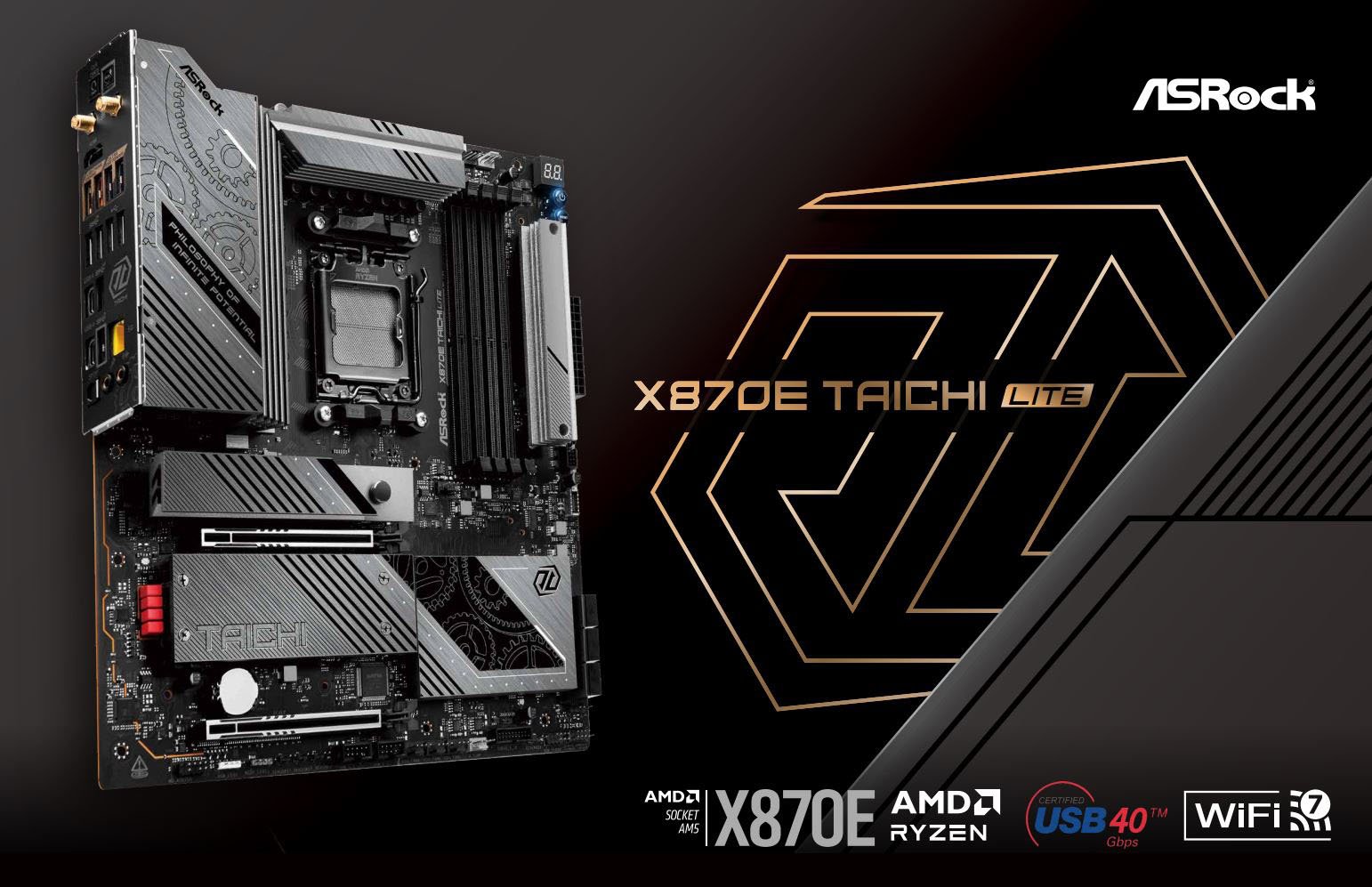 ASRock X870E Taichi Lite AM5 AMD Extended ATX Motherboard