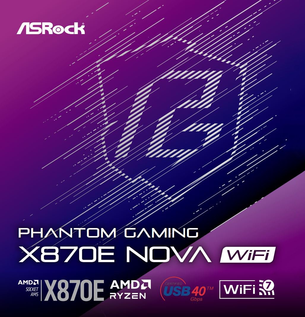 ASRock X870E NOVA WIFI AM5 AMD ATX Motherboard