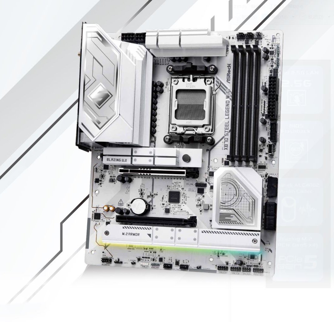 ASRock X870 STEEL LEGEND WIFI AM5 AMD ATX Motherboard