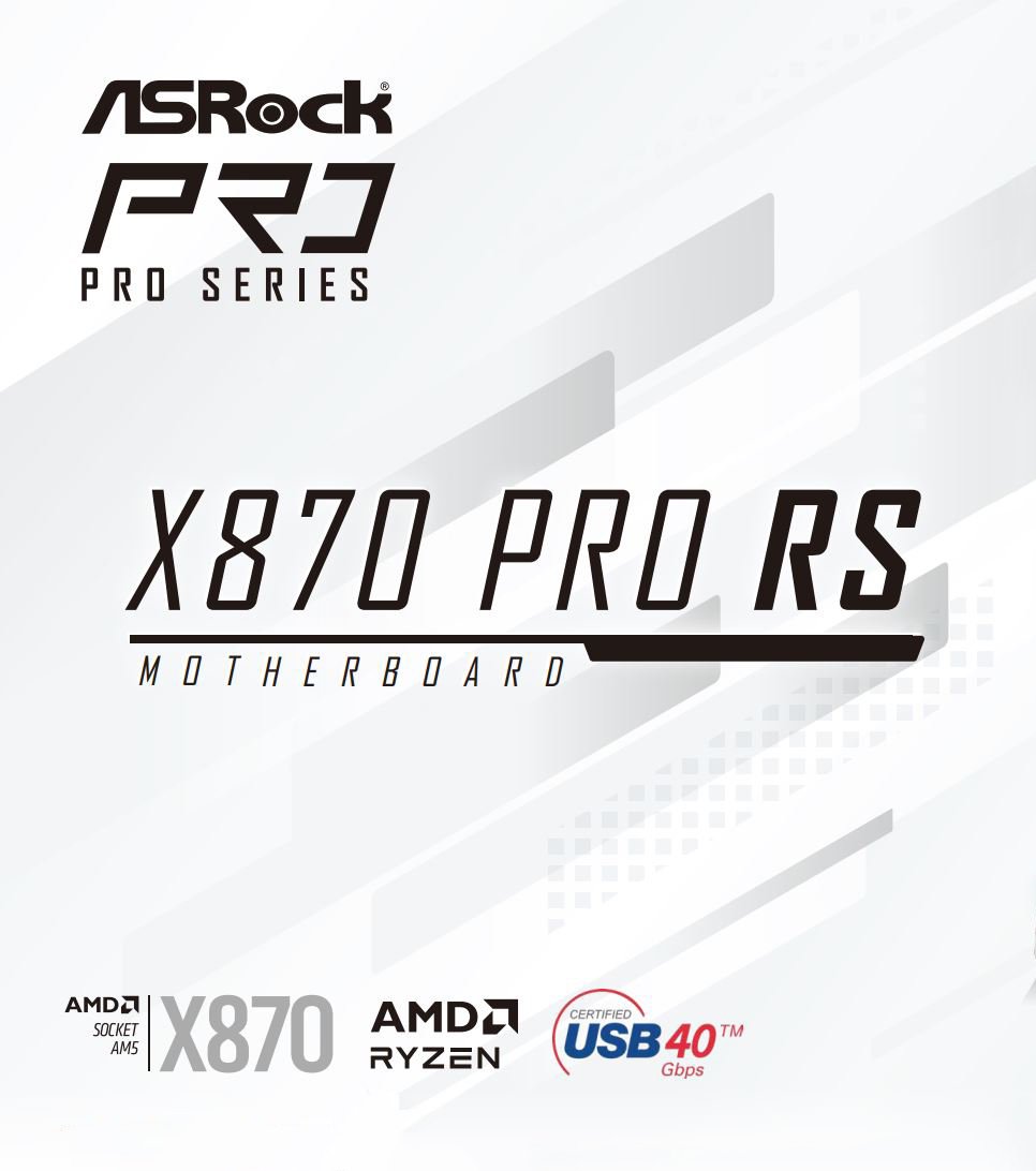 ASRock X870 PRO RS AM5 AMD ATX Motherboard