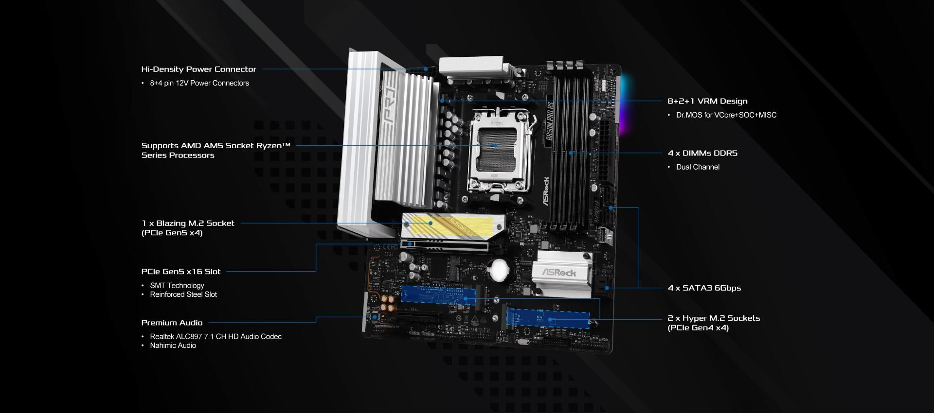 ASRock B850M Pro RS Motherboard