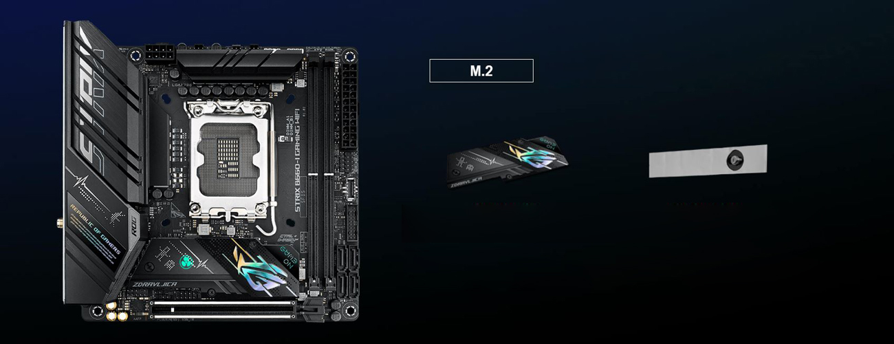 中古】ASUS ROG くすぐっ STRIX B660-I GAMING WIFI B660(DDR5  