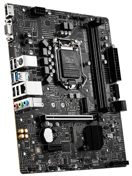 MSI PRO H510M-B Micro ATX Motherboard - LGA 1200 Socket, Intel H470 Chipset, DDR4 64GB Max