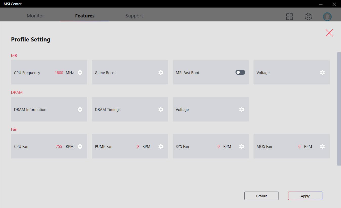 Setting profiles. MSI Pro b760-p WIFI ddr4.