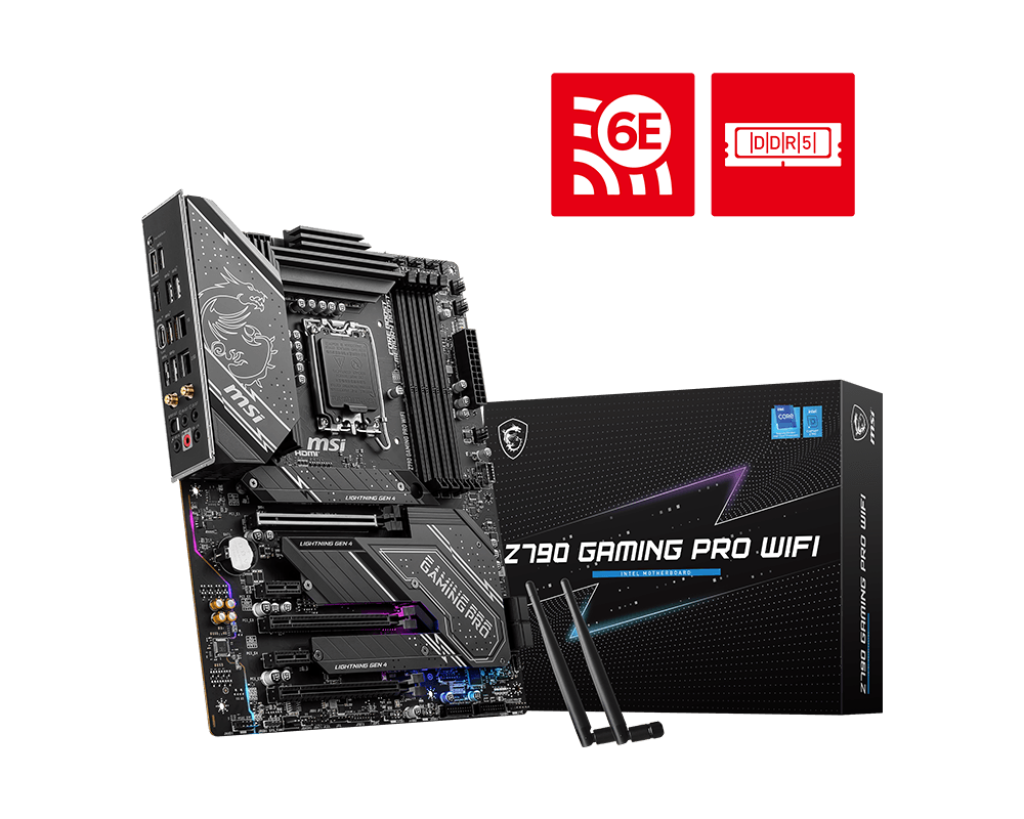 MSI PRO Z790-P WIFI DDR4 LGA 1700 Intel Z790 SATA 6Gb/s DDR4 ATX  Motherboard 