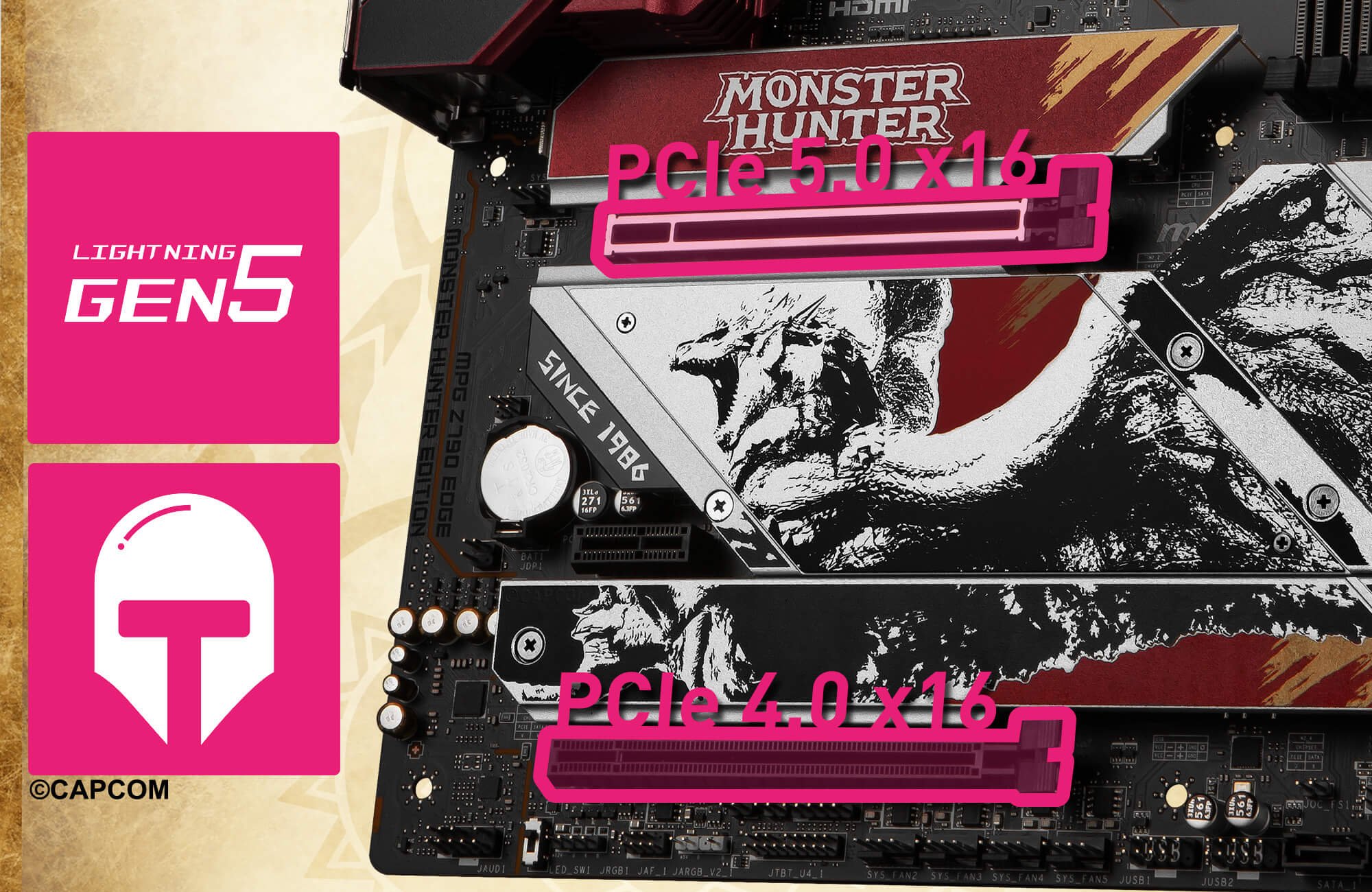 MSI MPG Z790 EDGE MONSTER HUNTER EDITION ATX Motherboard