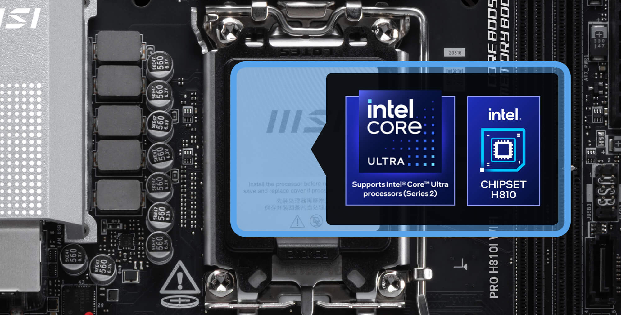 MSI PRO H810I WIFI MINI ITX LGA 1851 Motherboard
