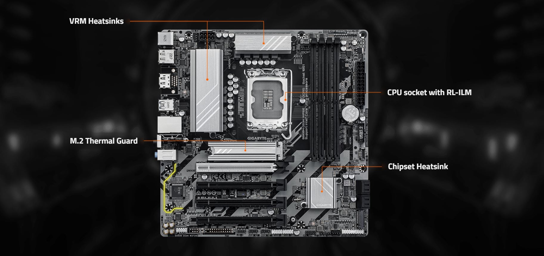 GIGABYTE B860M DS3H WIFI6E Motherboard