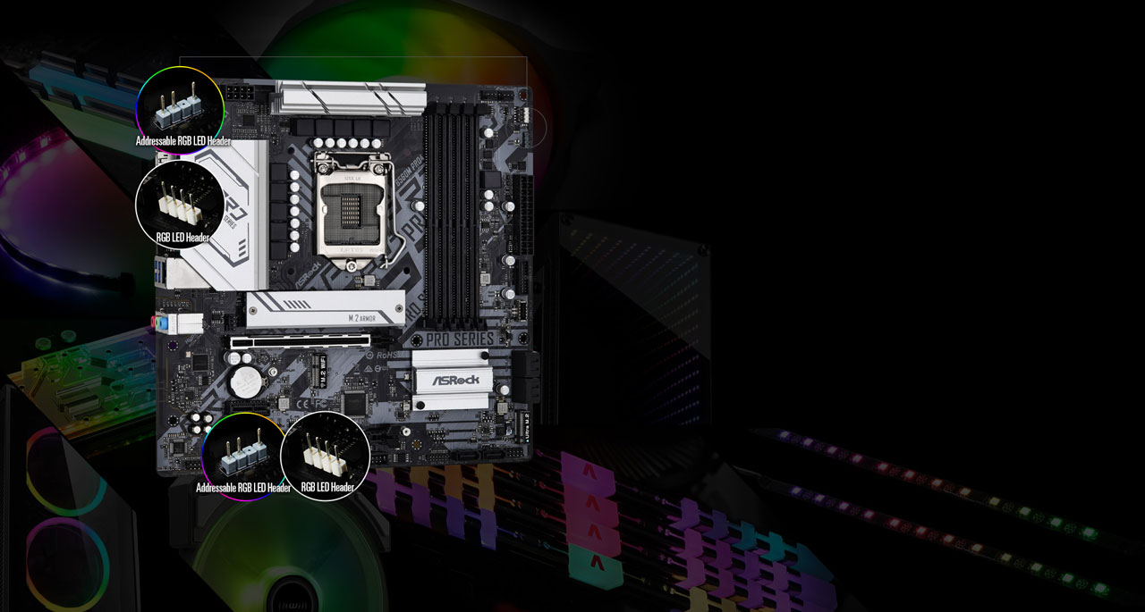 ASRock B560M PRO4 LGA 1200 Micro ATX Motherboard - Intel B560, Like New With IO Shield