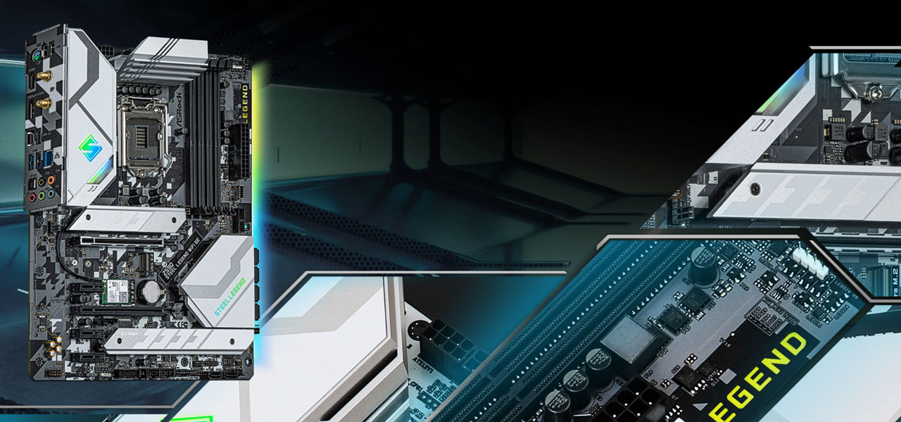 ASRock Z590 Steel Legend WiFi 6E LGA 1200 ATX Intel Motherboard 