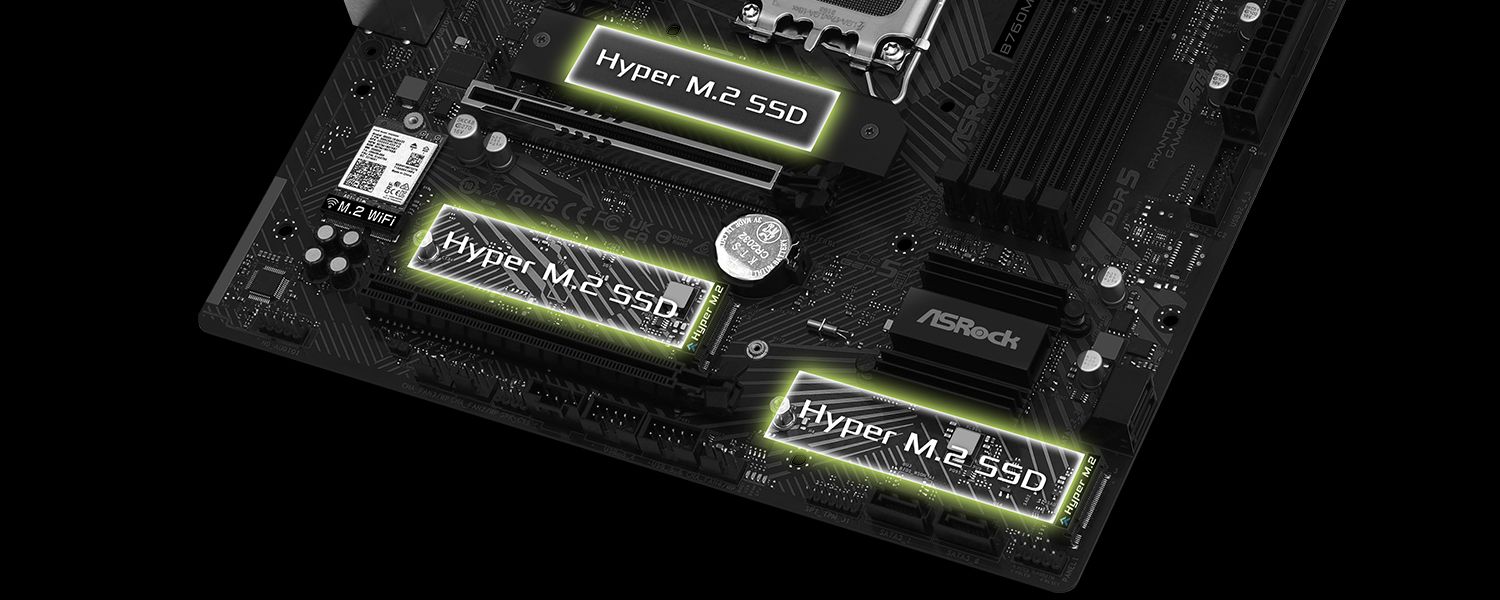 ASRock B760M PG Lightning WiFi Micro ATX Motherboard