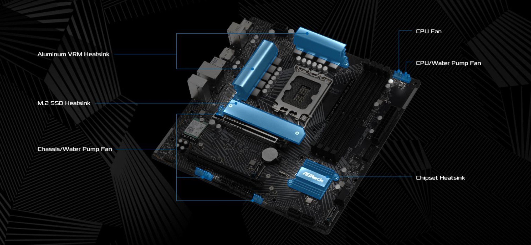 ASRock B760M PG Lightning WiFi Micro ATX Motherboard