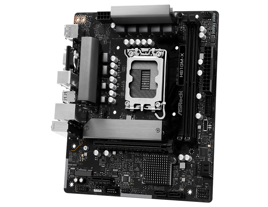 ASRock H810M-X LGA 1851 Intel H810 Micro ATX Motherboard