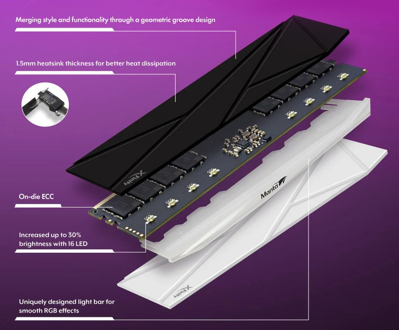 V-COLOR Manta XFinity RGB DDR5 Gaming Memory
