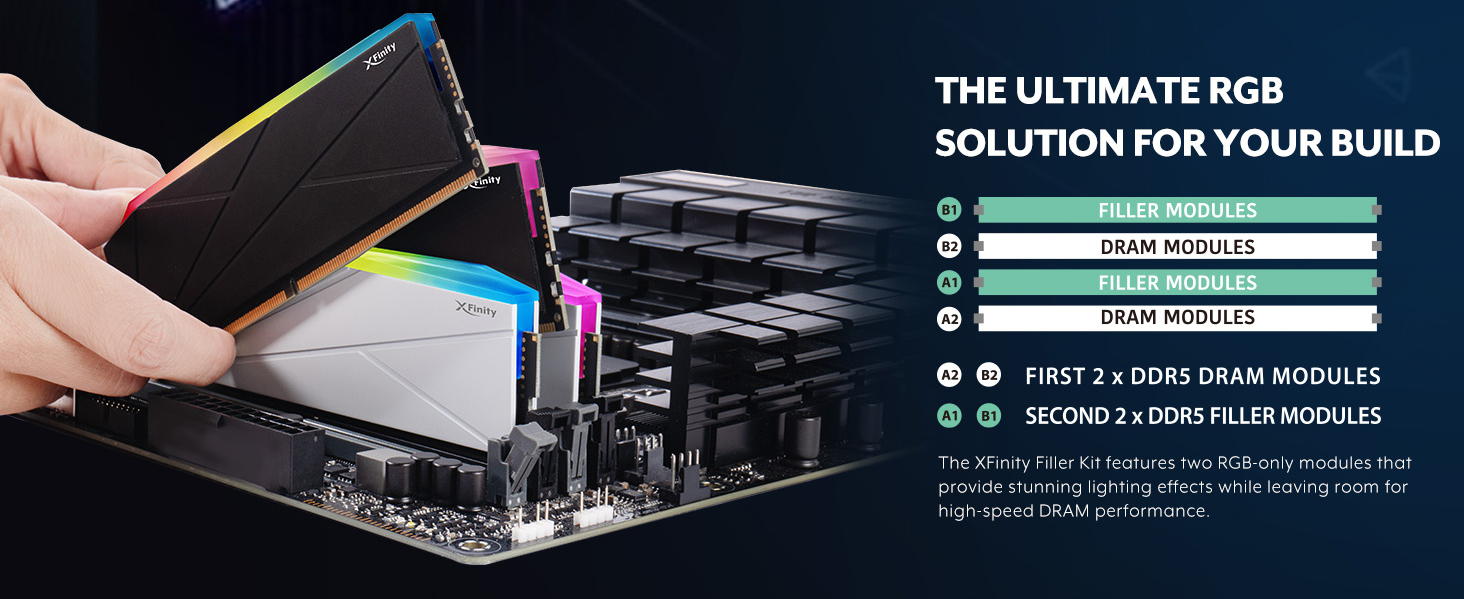 V-Color Manta XFinity DDR5 RGB Filler Solution Memory
