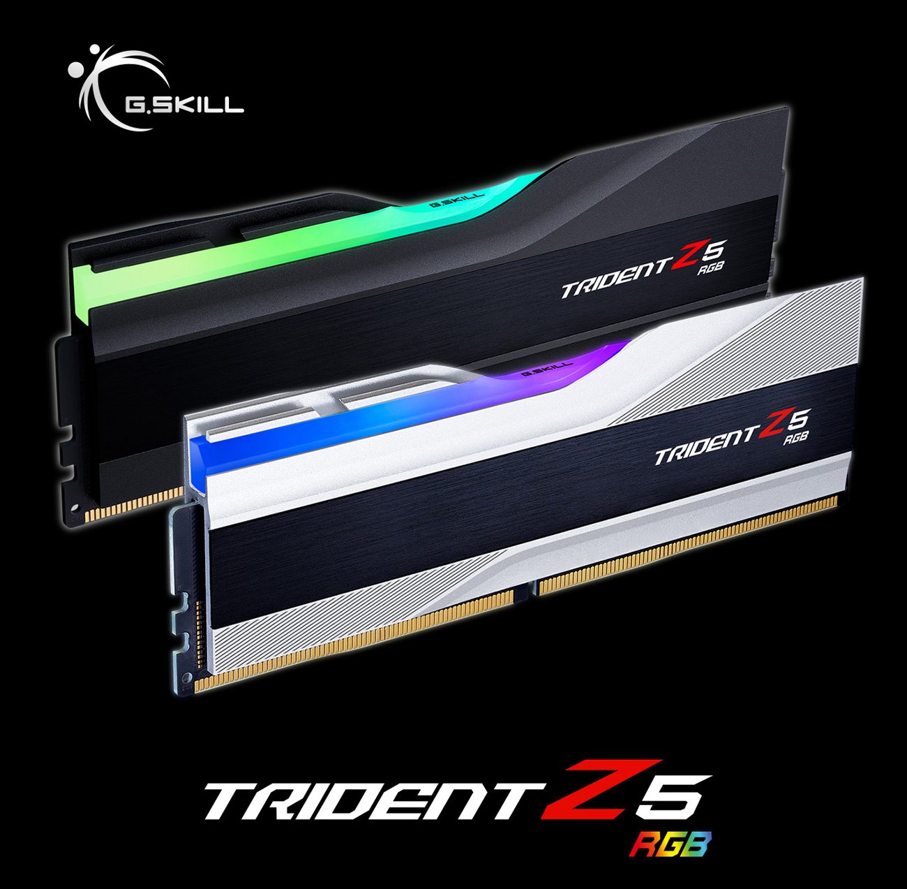 Kit mémoire RAM G.Skill Trident Z5 RGB - 32 Go (2 x 16 Go), DDR5 7200 MHz,  CL34 –
