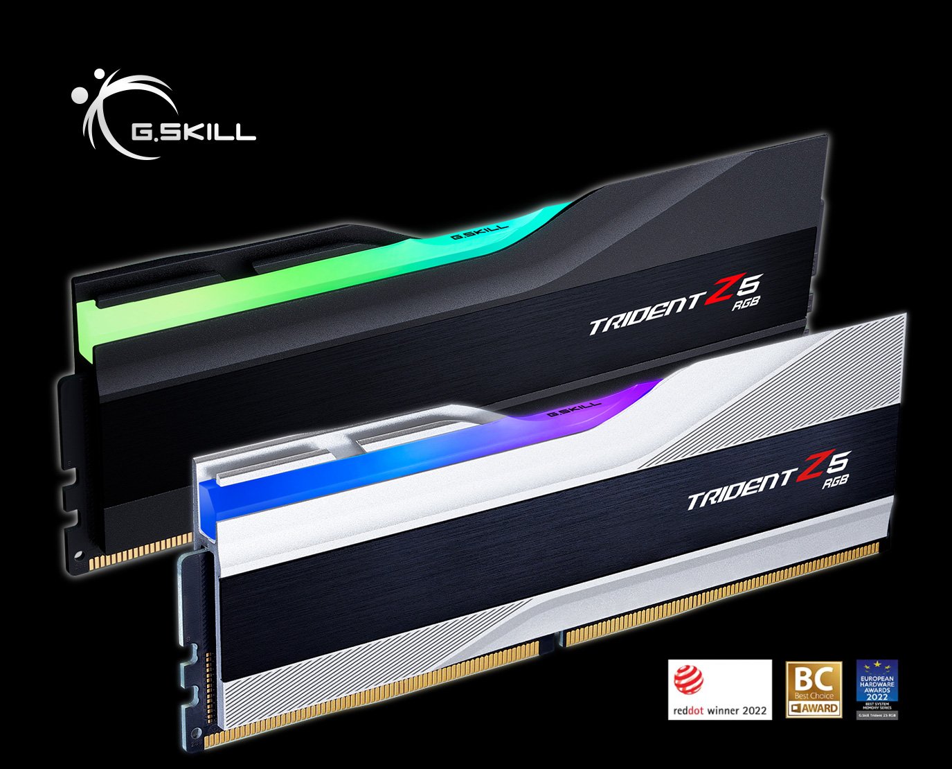 G.Skill - G.SKILL Mémoire 32Go (2x16Go) DDR5 6000Mhz Trident Z5 RGB - RAM  PC - Rue du Commerce