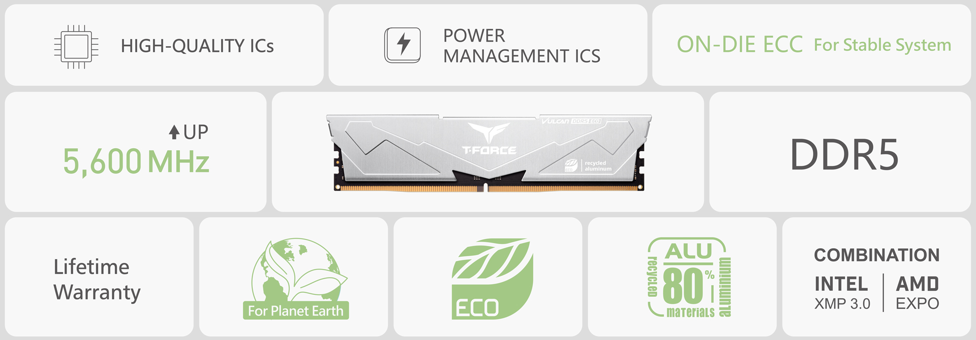 Team T-Force Vulcan ECO Desktop Memory