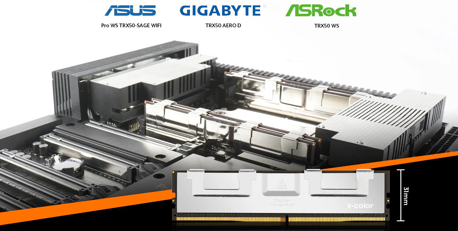 V-COLOR DDR5 OC R-DIMM Memory Ram for TRX50 Workstation