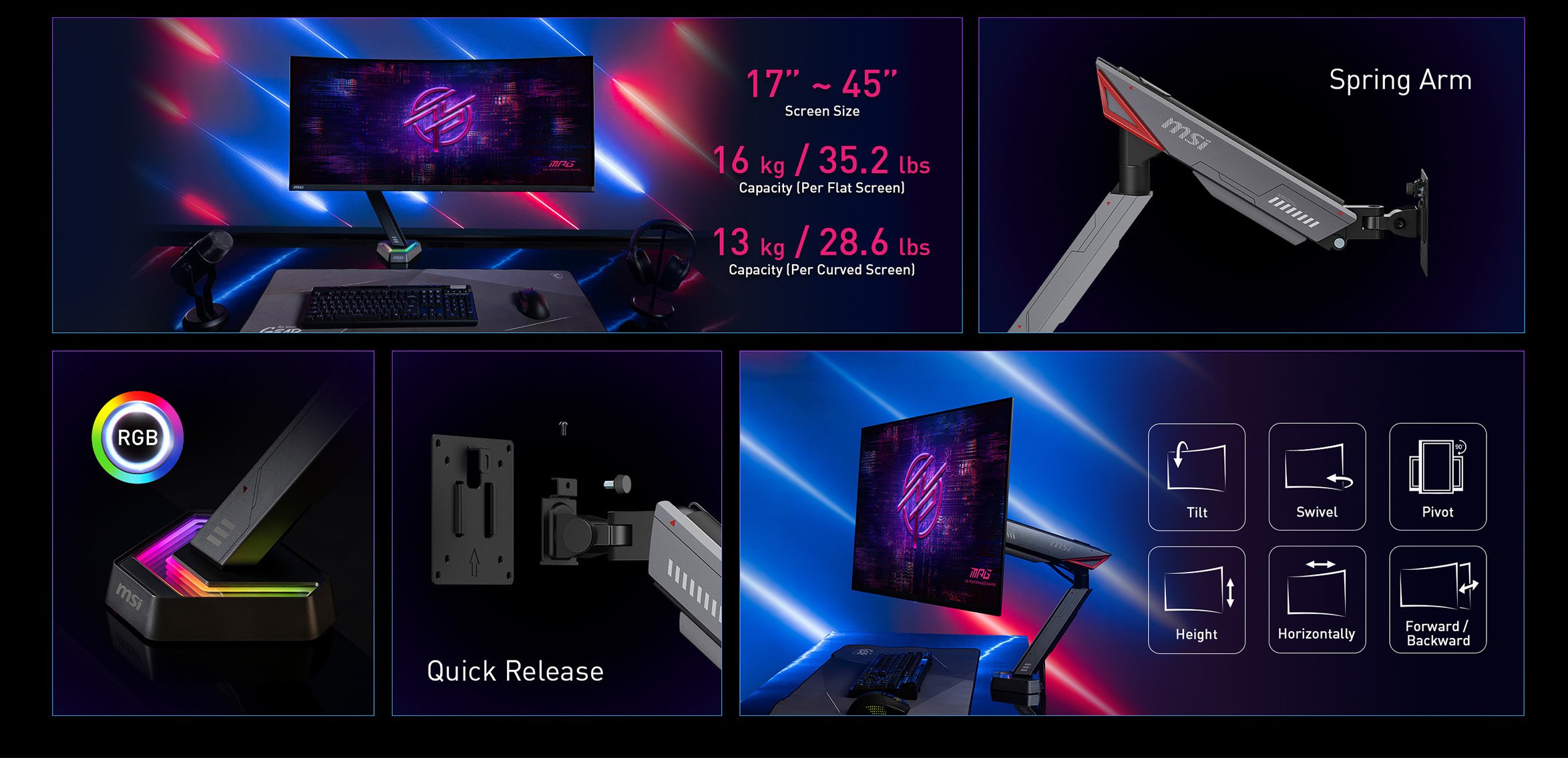 MSI MPG MT161R MONITOR MOUNT