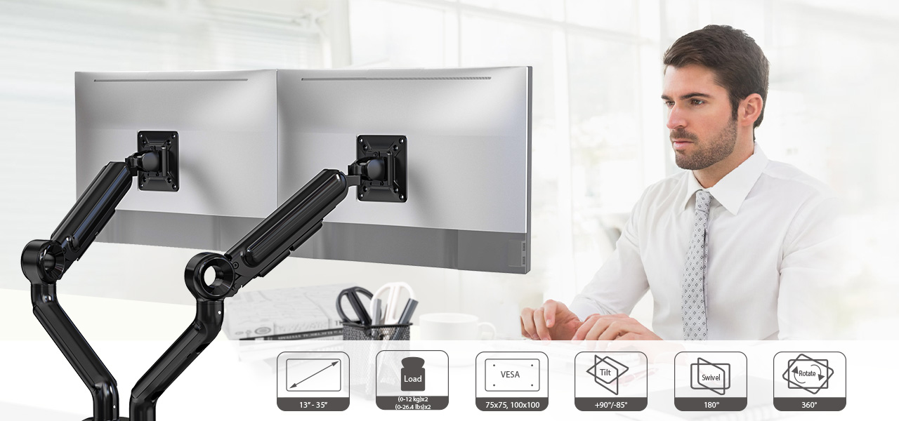 Rosewill Premium Dual Monitor Mount