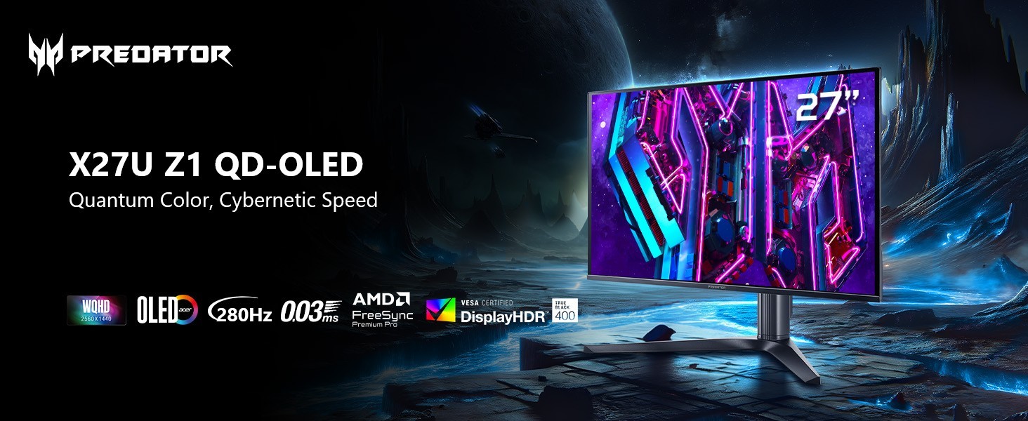 Acer Predator X27U Widescreen OLED Gaming Monitor