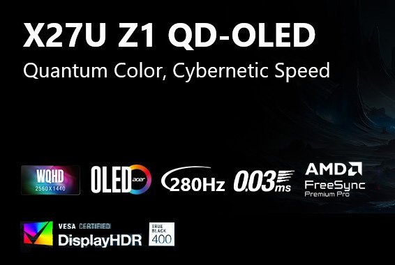 Acer Predator X27U Widescreen OLED Gaming Monitor