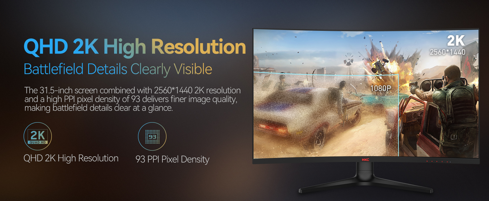 HKC CG321QKS VA Gaming Monitor