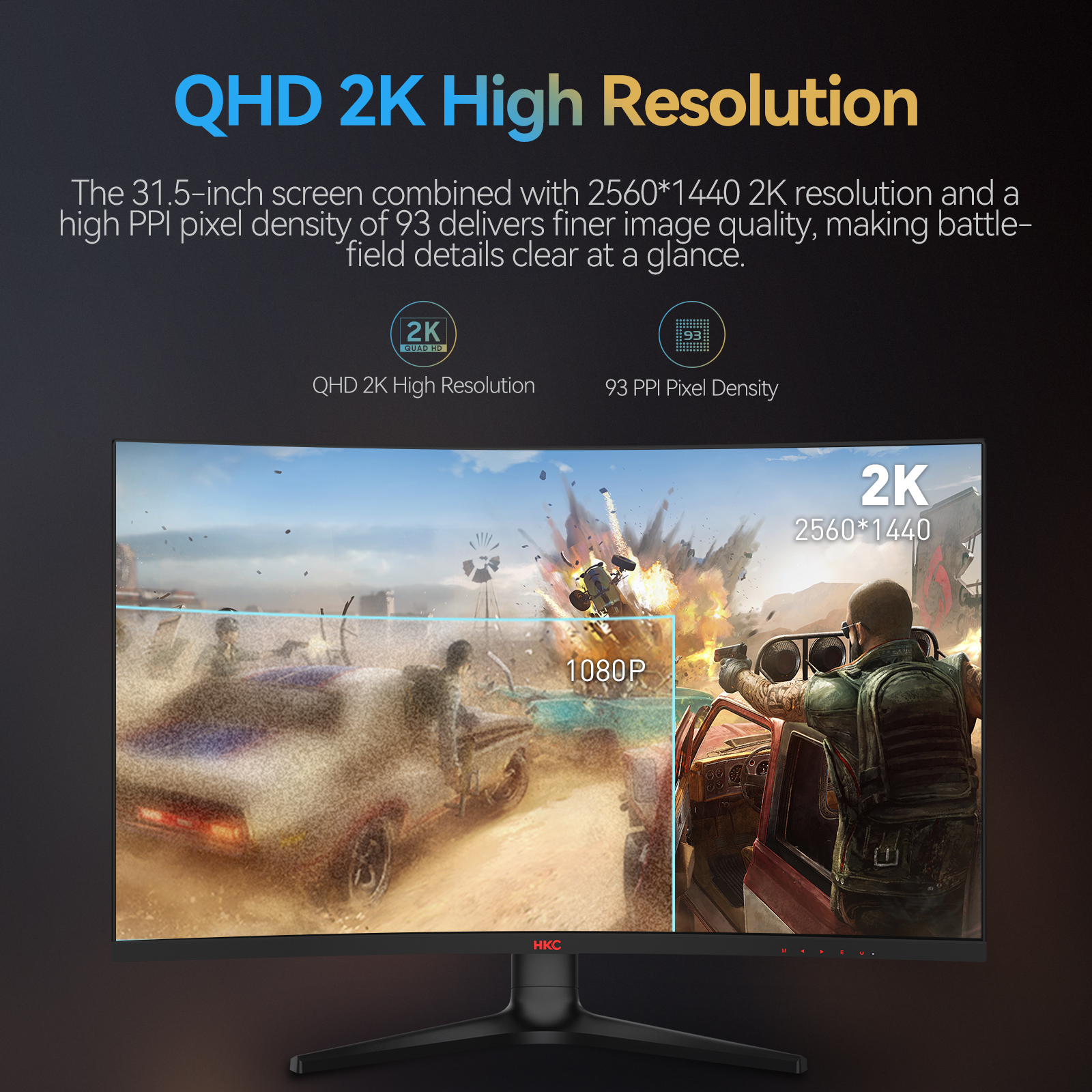 HKC CG321QKS VA Gaming Monitor