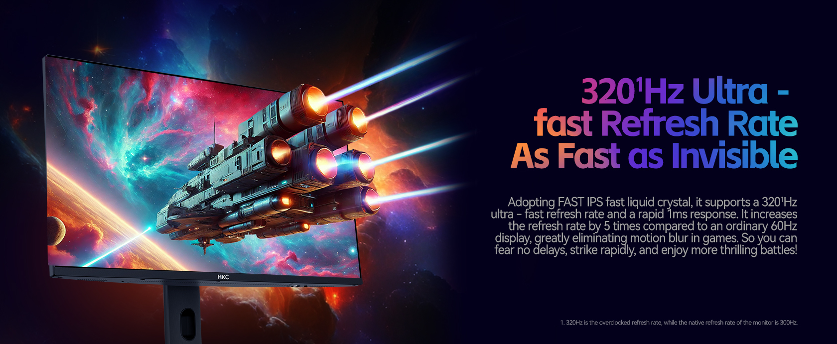 HKC G27M5 27 Inch QD-Mini LED Gaming Monitor