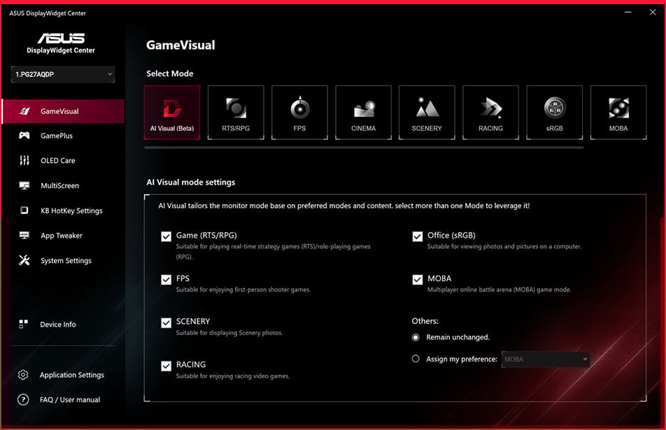 ASUS ROG Swift PG27UCDM OLED Gaming Monitor
