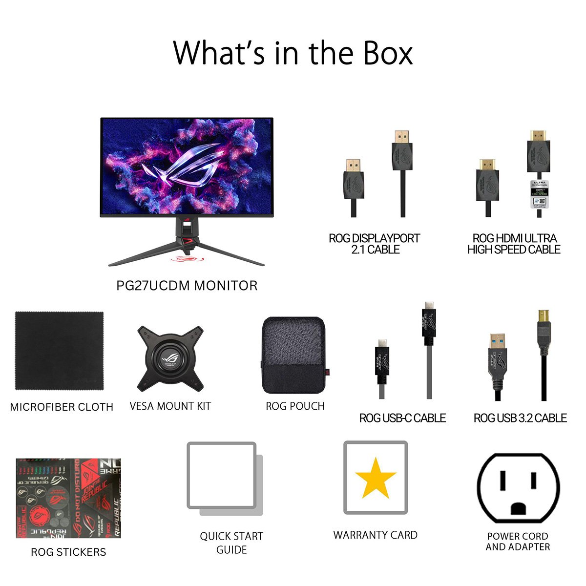 ASUS ROG Swift PG27UCDM OLED Gaming Monitor