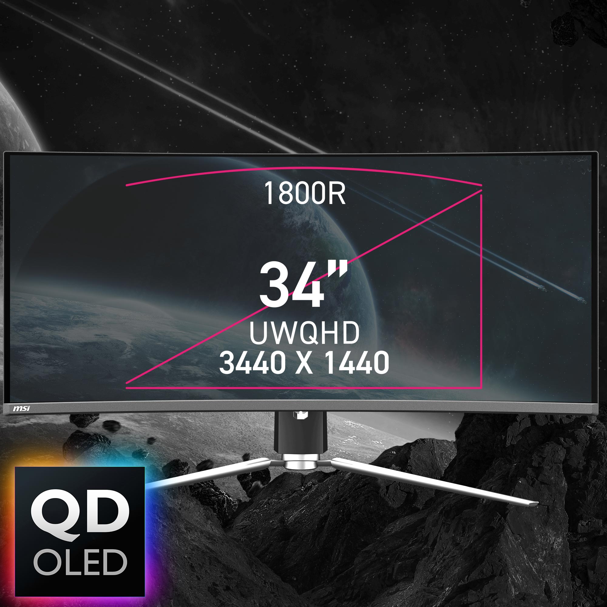 MSI MPG 341CQPX QD-OLED Gaming Monitor