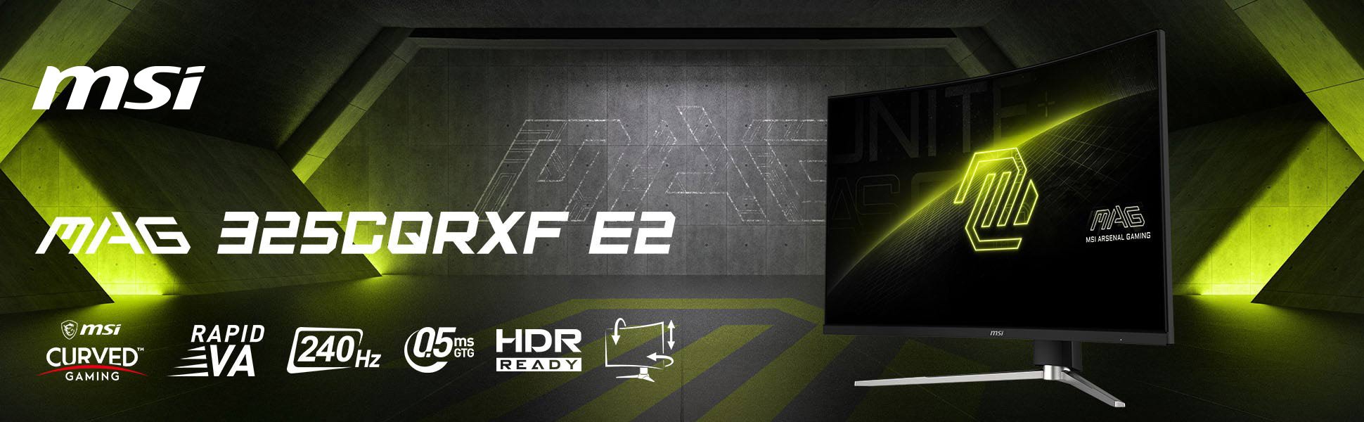 MSI MAG 325CQRXF E2 Gaming Monitor