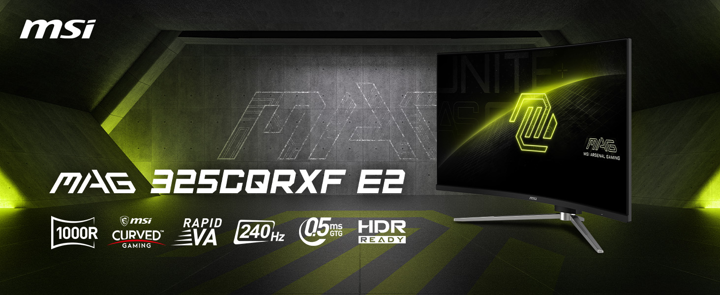 MSI MAG 325CQRXF E2 Rapid VA QHD Gaming Monitor